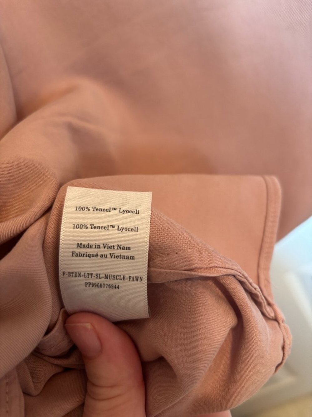 Everlane - Blush / Rose Capped Sleeve Blouse - Size L - Picture 5 of 5